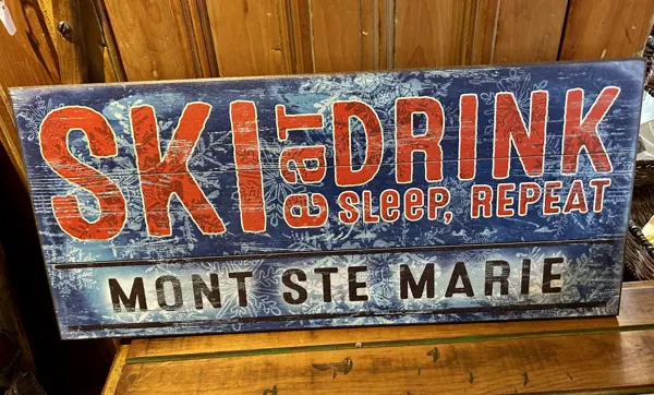 Ski and drink poster